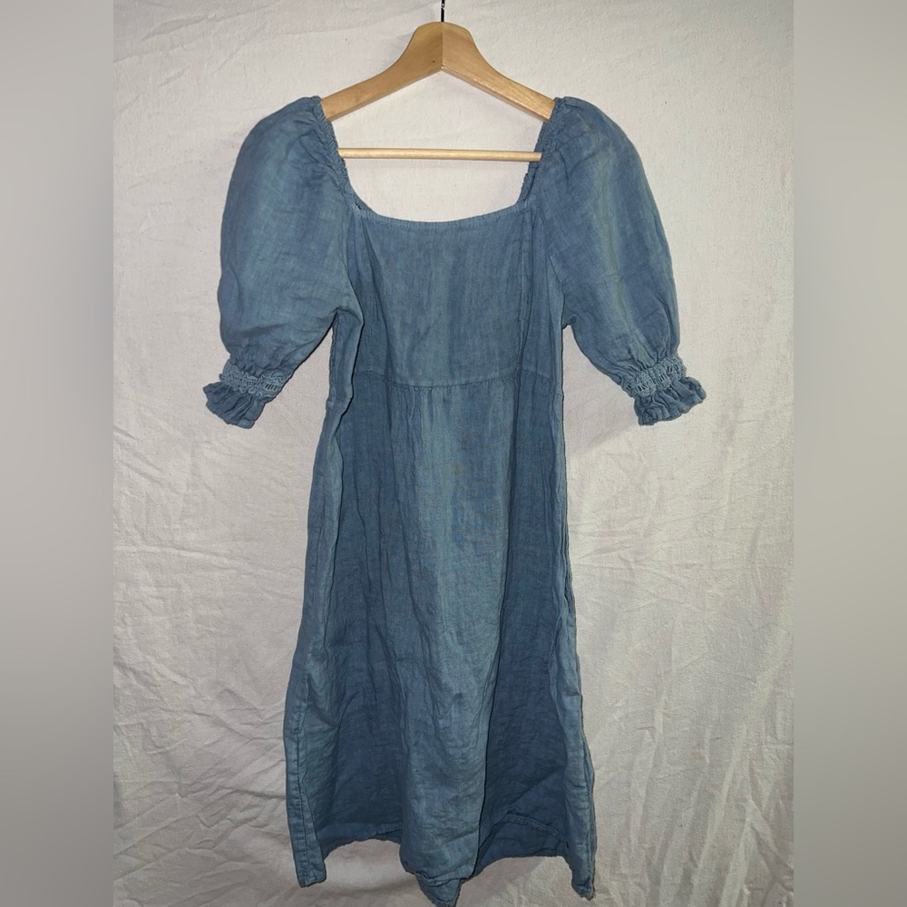 Valentina Naldi Blue Linen Dress
